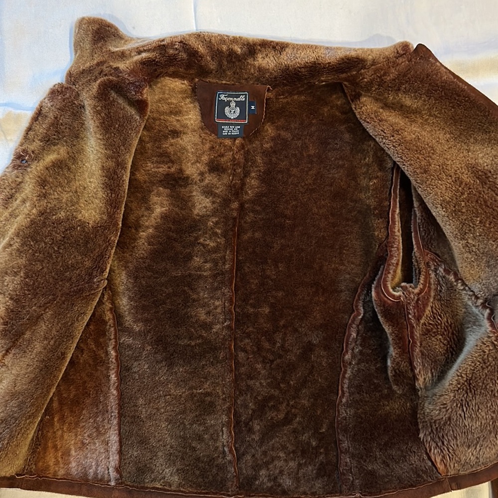 Faonnable Unique Shearling Brown Jacket - image 6